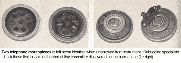 Two telephone mouthpieces